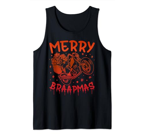 Merry Braapmas Santa Dirt Bike Motor Croos Funny Tank Top