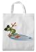 Produktbild Merchandise for Fans Einkaufstasche- 38x42cm, 8 Liter - Motiv: 3D Comic Frosch mit Sonnenbrille auf dem Surfbrett - 29
