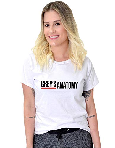 Camiseta Grey's Anatomy Blusinha 100% Algodão (Branco, M)