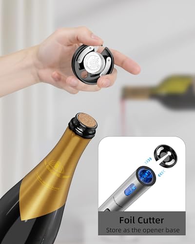 Image of Newise Rechargeable Electric Wine Gift Set: Wine Opener, Aerator, Vacuum Stoppers & Foil Cutter - Wine Lovers Gifts for Women Men - Christmas & White Elephant Gifts