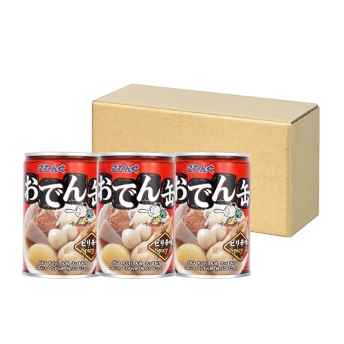 【Amazon.co.jp 限定】公式 こてんぐ おでん缶 ピリ辛 がんも大根入り 7号缶/3入 ギフト 離れて暮らすたいせつな人へ 缶詰 非常食 保存食 防災 備蓄 ローリングストック 缶切り不要