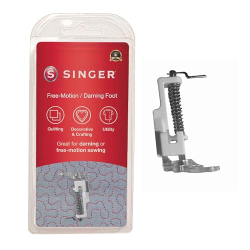 SINGER Darning & Free Motion Embroidery Foot | Sewing Machine Presser Foot for Quilting Monogramming & Thread Painting | Fits Low-Shank Machines | Repair & Decorative Sewing