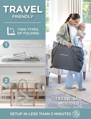 Image of Baby Delight Alpine Deluxe Portable Bouncer, Driftwood Grey | For Infant 0 - 6 months, 3-Position Recline, 3-Point Safety Harness, Removable & Washable Cover, Detachable Toy Bar