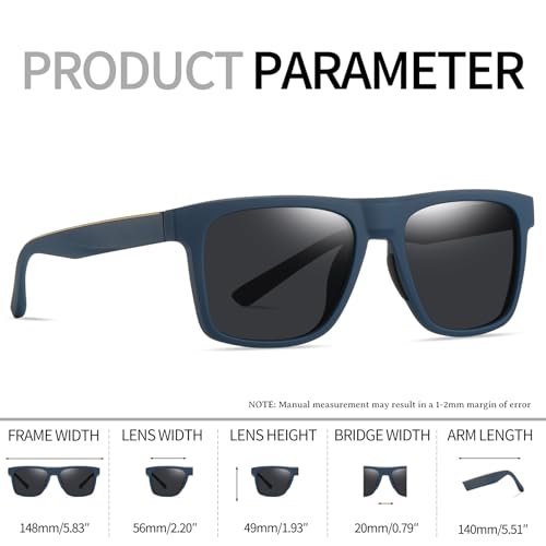 Men’s Sunglasses Polarized Large Sun Glasses Square Shades Fashion Sunnies Sports Goggles Driving Fishing Golf SY61083