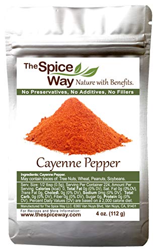 The Spice Way Premium Cayenne Ground - Ground Cayenne Pepper, No Additives, No Agents, Pure. 4 oz â€¦