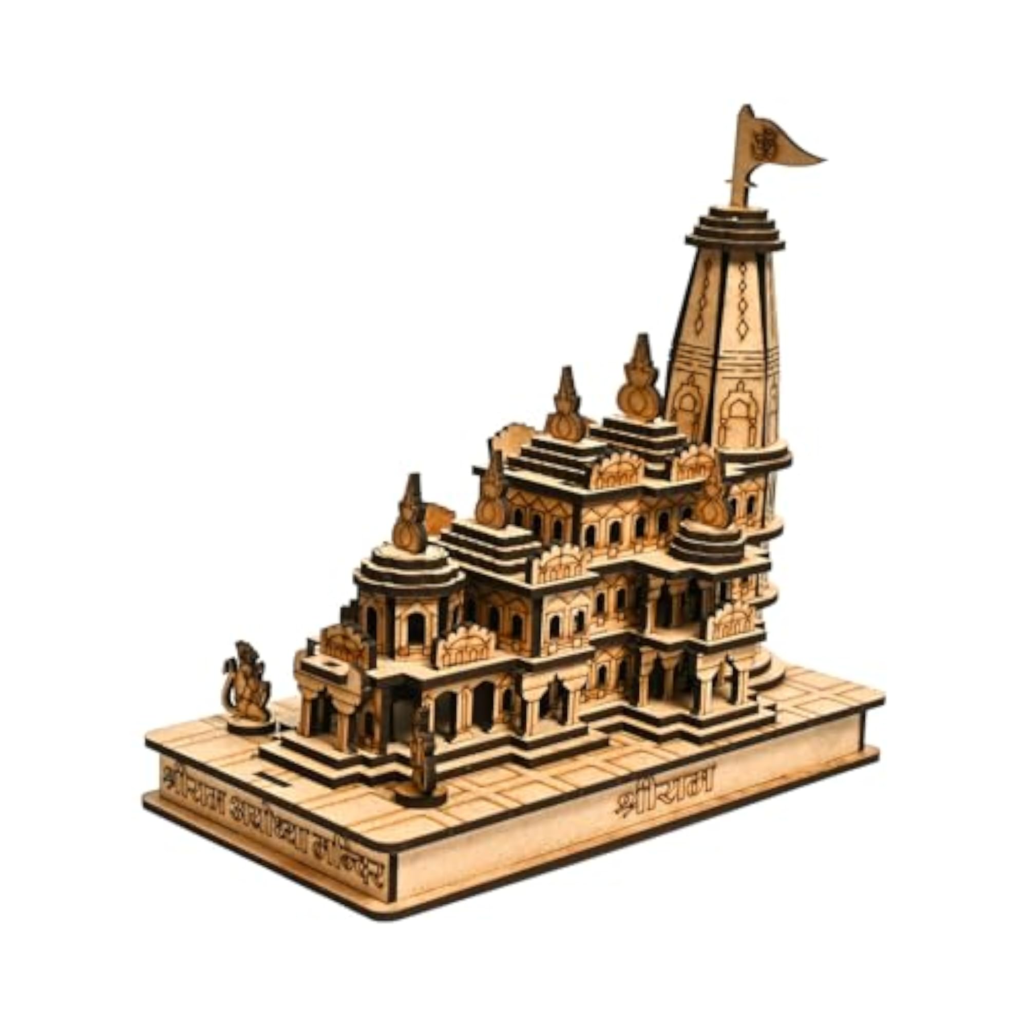 Ram Mandir Ayodhya Wood Temple 3D Model for Home Decoration