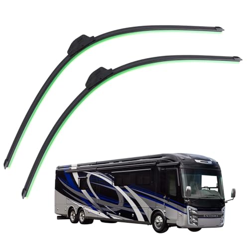 RV 32 + 32 Class-A OEM Heavy Duty Replacement All-Weather Steel Windshield Wipers for J/U Hook Arms 2-Packs