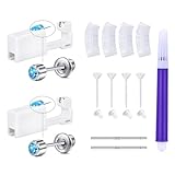 LAURITAMI Juego de 2 perforadores de oreja, pistola perforadora con pendientes de circonita de colores, 3 mm, 4 mm, estériles, para uso doméstico, Acero inoxidable