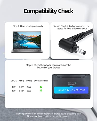 Charger Fit For Lg Gram Laptop - (Safety Certified By Ul)(Round Tip) #TOP3