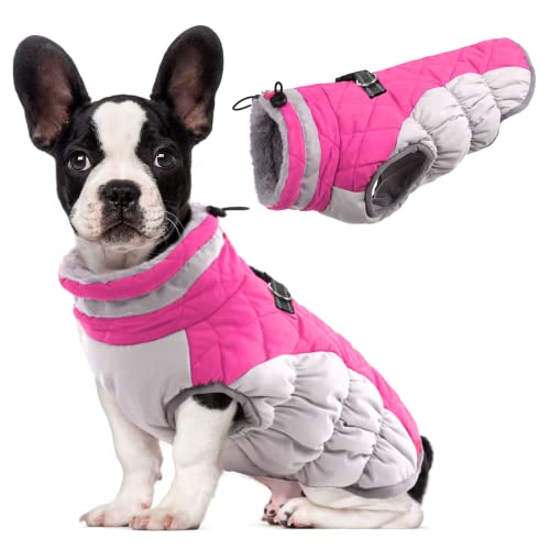 Image of Lelepet Dog Coat Warm Dog Winter Coat Waterproof Dogs Jacket with Harness
