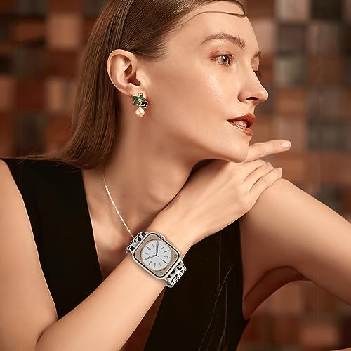 Image of Delidigi Stretchy Bands Compatible for Apple Watch Band Women 40mm 38mm 41mm 42mm 44mm 45mm 46mm 49mm, Nylon Braided Straps for iWatch Series 11 10 9 8 7 6 SE 5 4 3 Ultra 3 2 1