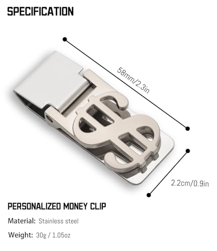 Personalized Money Clip, Custom Stainless Steel Wallet for Men with Engraved Name, Customized Cash Clip Gift for Father’s Day2