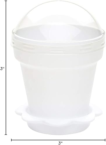 Miniatura 7 de Restaurantware Macetas para cupcakes de 6 onzas, 100 macetas desechables de postre, tapas incluidas con base de platillo extraíble, soportes de