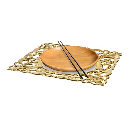 Platos cargadores dorados 12 pulg. 6 unidades miniatura 7
