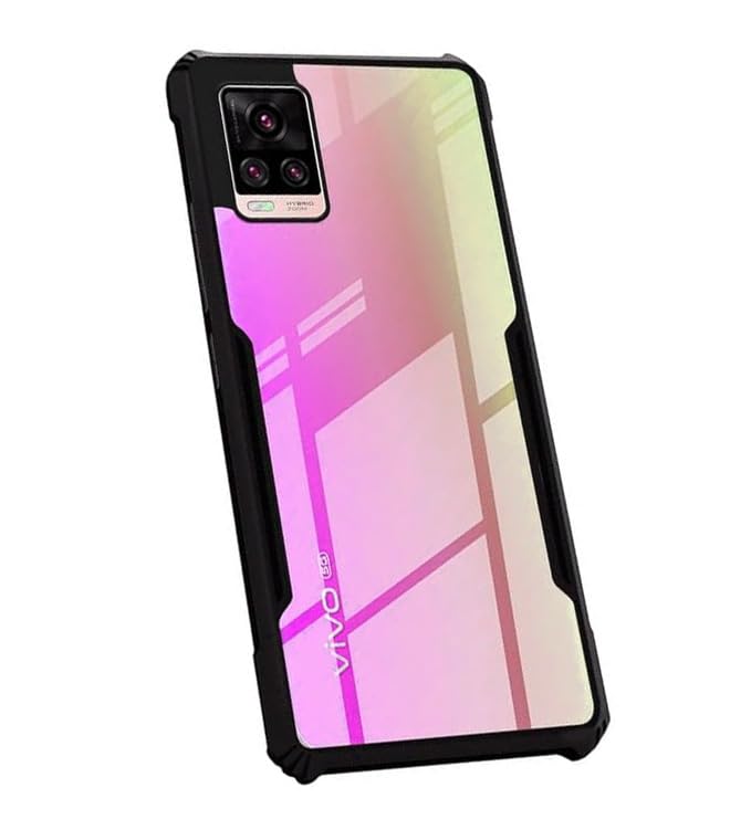 COBERTA Back Cover for Vivo V20 Pro Back Cover Case - Black Transparent (B0CGJ1KYLS) Amazon Price History, Amazon Price Tracker