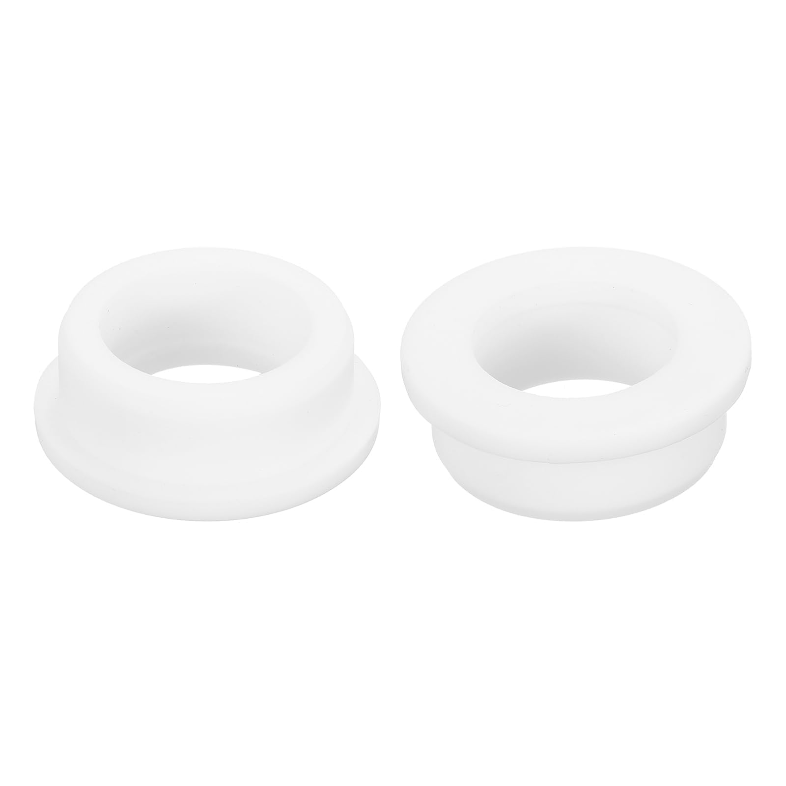 Unifizz 2Pcs Rubber Grommet 1-9/16"(40mm) Drill Hole, 1-3/16"(30mm) ID Hole Top Hat Grommet White Silicone Hole Plug Gasket for Automotive, Machinery and Wiring Applications