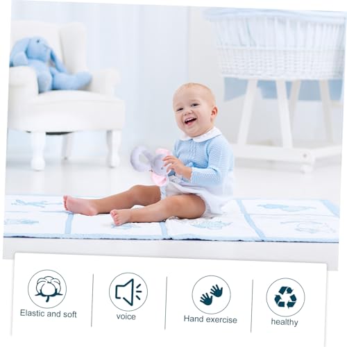 Peluche éléphant sonore pour fortifier la préhension de bébé - 2