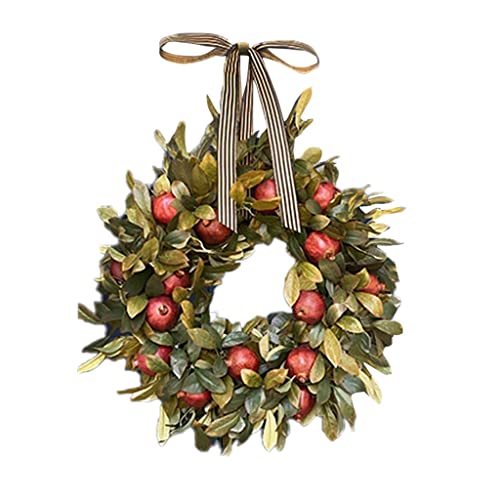 Couronne d'automne de Thanksgiving durable sans entretien pour porte