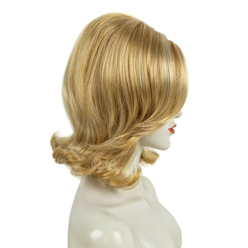 Image of H&Bwig 60s Retro Beehive Wigs for Women 70s Classic Style Cosplay Wig (Honey Blonde)