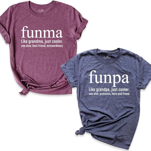 Grandma Sweatshirt, Grandpa Sweatshirt, Gifts for Grandparents, Funma and Funpa Funny Sweaters, Nana Papa Definition Saying Outfits, Matching Grandparent Shirt4