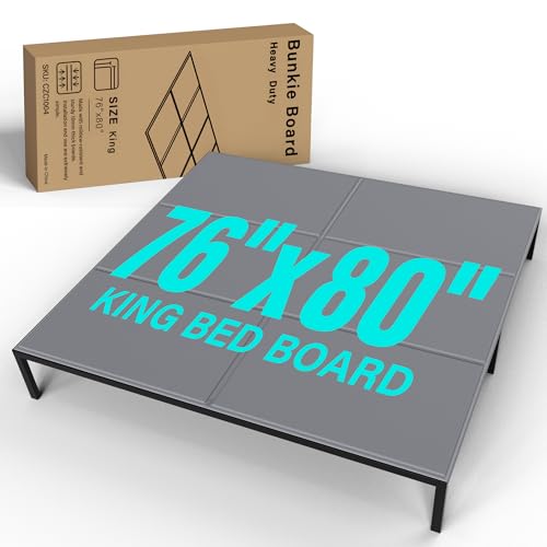 ZEKOO Bunkie Board King Size 76''x 80'': Folding Low Profile