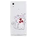 Produktbild Funluna Sony Xperia XA1 Hülle, Kristallklar Lachende Katze Muster Stoßdämpfend TPU Silikon Schutz Handy Hülle Case Tasche Silikon Crystal Case Durchsichtig Schutzhülle Bumper für Sony Xperia XA1