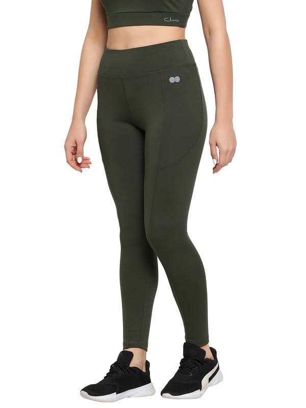 Image of Clovia Women's Snug Fit High-Rise Active Tights