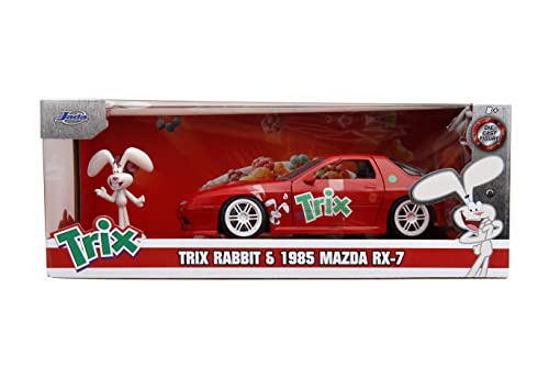 General Mills Trix 1:24 1985 Mazda Rx-7 Die-Cast Car & 2.75" Trix Rabbit Figure, Toys For Kids And Adults #TOP1