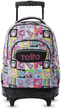 TOTTO - Mochila Escolar con Ruedas, Modelo Renglones, Capacidad 2...