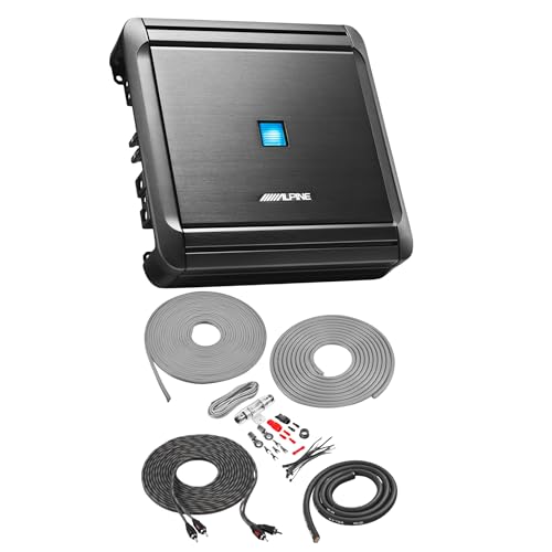 Alpine MRV-M500 1100W Max (500W RMS) Class D V-Power Monoblock Car Amplifier + Belva BAK42BK 4 Gauge Premium Amplifier Wiring Kit Bundle