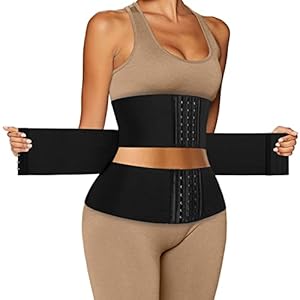 Women Waist Trainer Cincher 3 Straps – Tummy Control Sweat Girdle Workout Slim Belly Band for Weight Loss