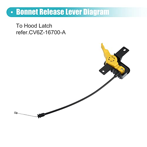 X Autohaux Car Engine Hood Release Cable For Ford Escape 2013-2018 For Lincoln Mkc 2015-2018 Bonnet Release Lever Hood Latch Cable Replace Cj5Z-16A770-A 912-221 #TOP6