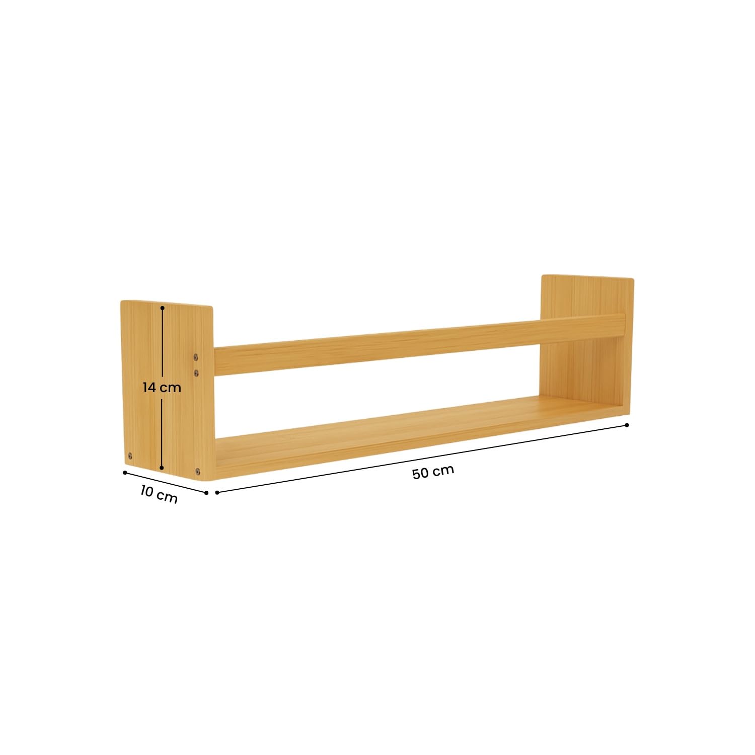 7H SEVEN HOUSE Armadio per lavabo in bambù con 1 Livello, Legno di faggio, 80x33.5x69.6cm