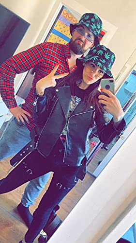 INOGIH Reversible Bucket-Hat Marijuana-Cannabis Weed Foldble Fisherman Hat Packable - Image 4