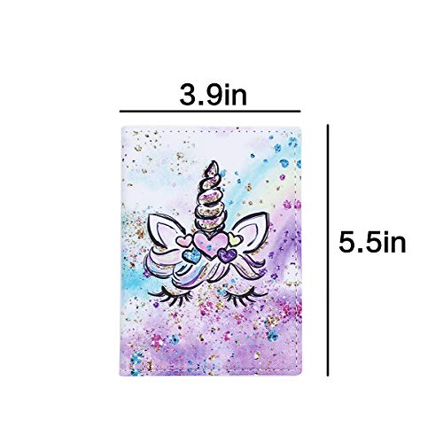 Leomoste LEBB-20090850S-02 Cute Cute Unicorn Cartoon Passport Cover Travel Pu Leather Passport Holder Case Wallet thumb #2