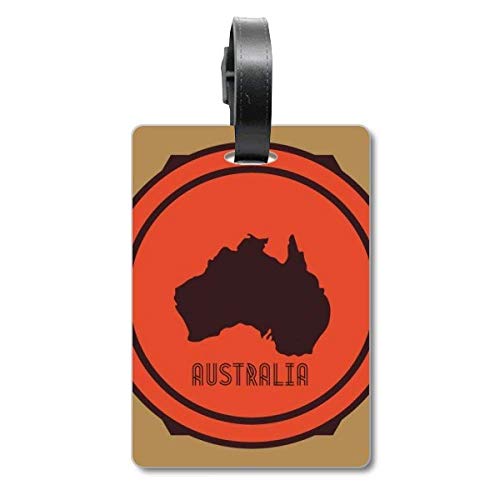 Étiquette d'identification pour valise motif carte australienne chic