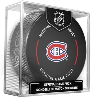 NHL Montreal Canadiens Official Game Hockey Puck in Acrylic Display Cube