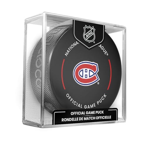 NHL Montreal Canadiens Official Game Hockey Puck in Acrylic Display Cube