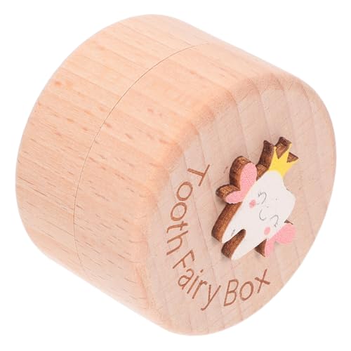 Zerodeko Wooden Tooth Keepsake Box Cute Storage Holder for Teeth and Hair Newborns and Milestones for Boys
