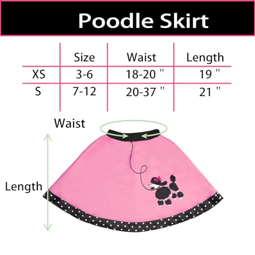 Faybox ET10007-1PK6 50S Outfit For Girls,Girls Poodle Skirts 50S Costumes thumb #4