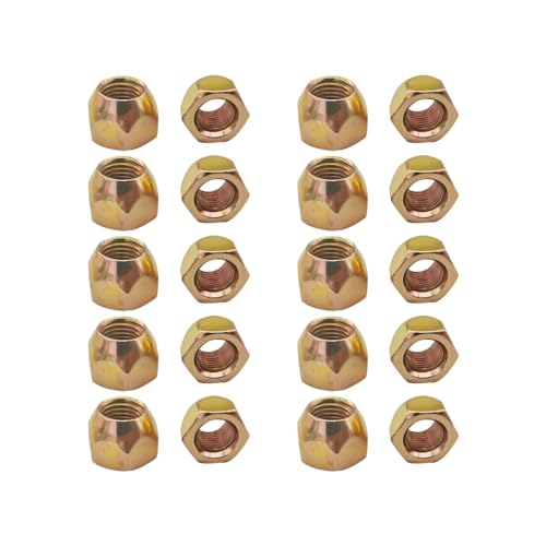 CGEAMDY 20 Stück Radmuttern Für Stahlfelgen, Radmuttern Mit Offenem Ende Für Stahlfelgen, Radmuttern Mit Konischem Bund 60°, Exzellenz Universal Auto(M14x1.5)
