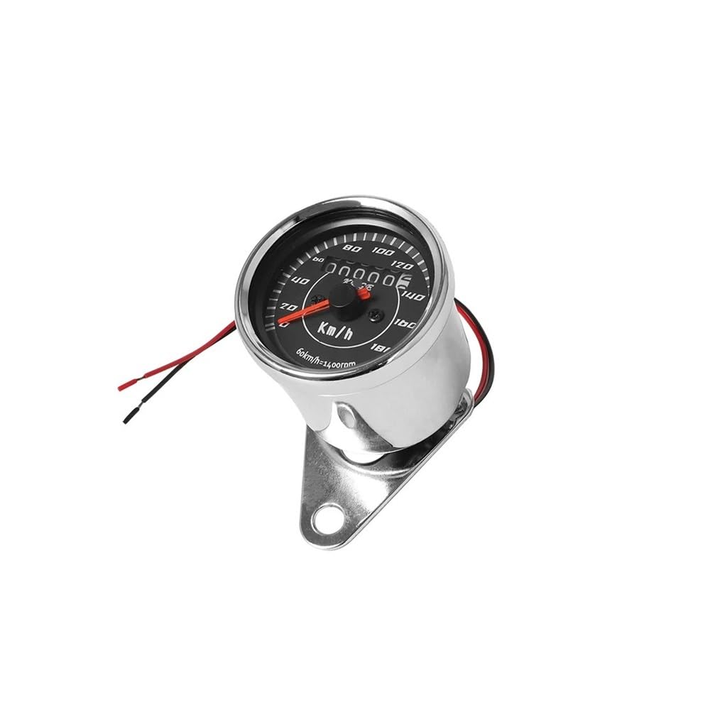 Contagiri contachilometri Tachimetro Universale Per Moto Nero/cromato LED Contachilometri Contachilometri Misuratore Miglio Per Per