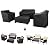 Baner Garden Patio Furniture Covers,Outdoor Furniture Cover Waterproof,Patio Furniture Set Covers for 4 Piece Outdoor Conversation Set,Patio Covers Set Black
