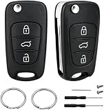 2 Piezas Carcasa Llave para Hyundai ix35 ix20 i30 i20 i10 Kia Sportage Soul