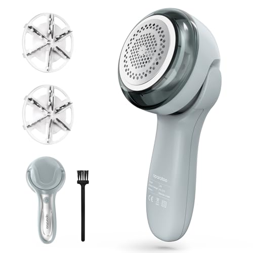 Quitapelusas Electrico, Quita Pelusas para Ropa con 3 Cuchillas & Manilla Rotatoria & 2-Velocidades,Portátil Rápido Quita Bolas de la Ropa Recargable USB Maquina Quitar Bolitas Ropa Quitapelusas Ropa