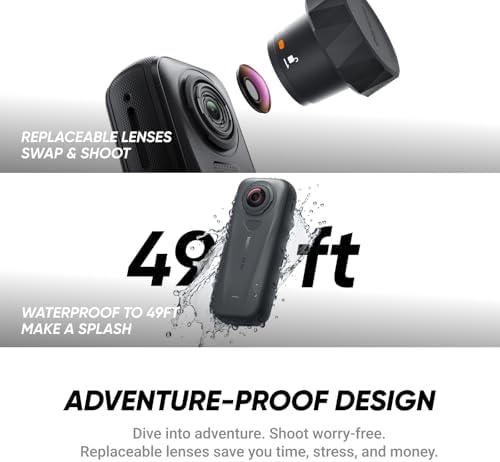 Insta360 X4 Air No Drone No Problem Bundle - Lightweight 165g 8K 360 Camera, 3 Meter Invisible Selfie Stick, Replaceable Lenses, Shoot First & Frame Later, FlowState Stabilization, AI-Powered App - 5