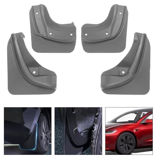 Bavettes garde-boue Tesla Model 3 2024 résistantes à l'usure avec clips