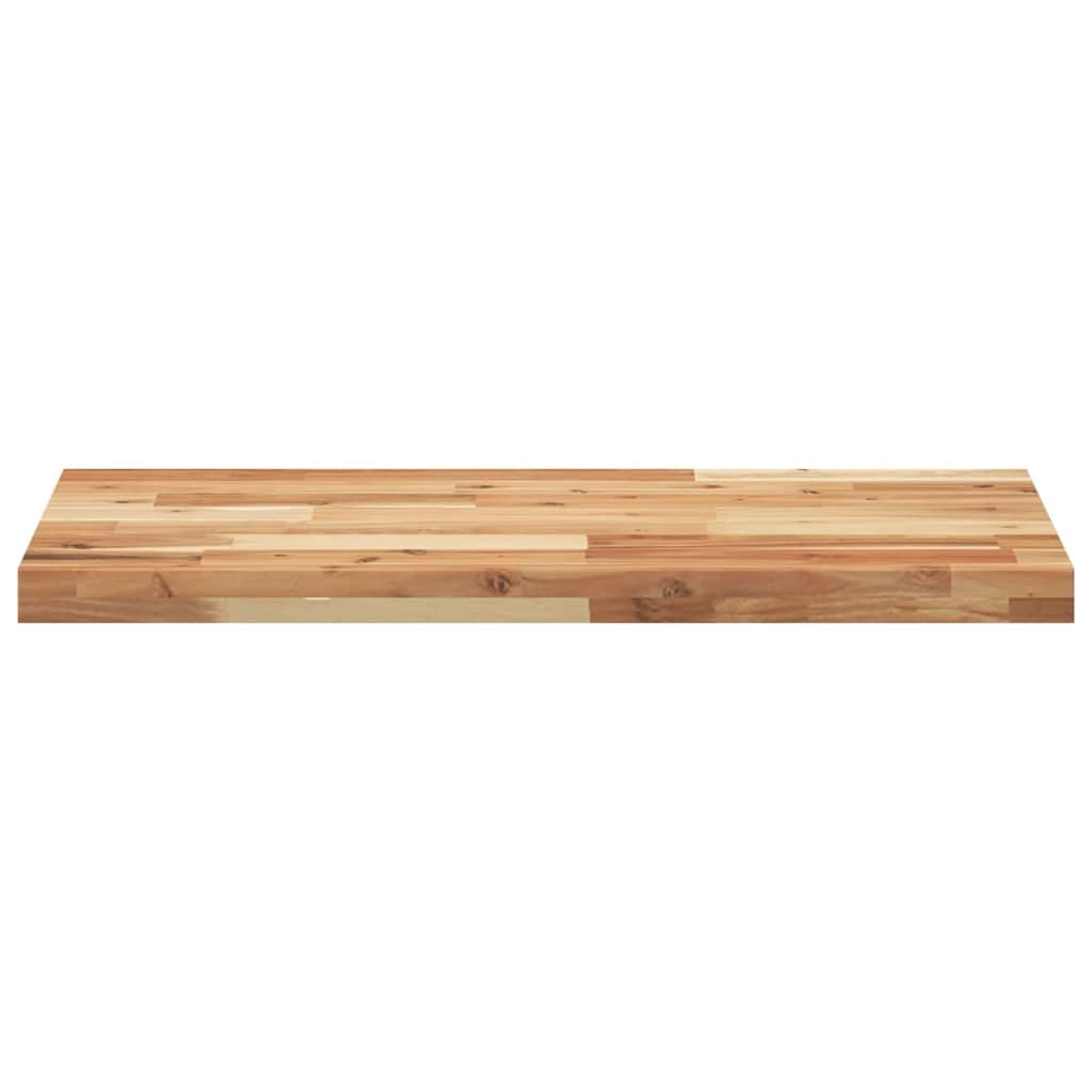 Zestaw 3 regałów wiszących, 140 x 40 x 4 cm, lite drewno akacjowe, olejowane, prostokątne, do montażu na ścianie, uniwersalna półka do salonu i łazienki