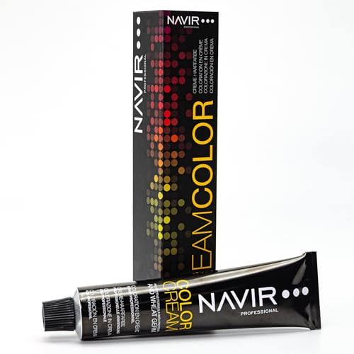 NAVIR Profesional | Tinte de pelo mujer en crema con germen de trigo y aceite de argán - 4.0 Castaño medio - 60ml