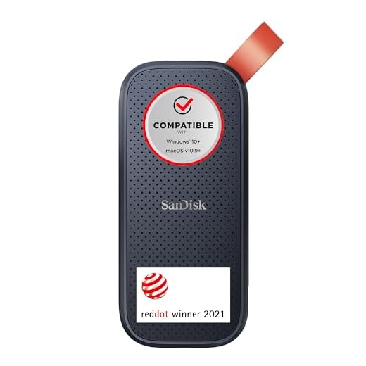 SanDisk Portable SSD 1 TB (externe SSD 2,5 Zoll, bis zu 800 MB/s Lesen, robustes Laufwerk bis zu 2 m, robuste Befestigungsschlaufe aus strapazierfähigem Gummi) Schwarz